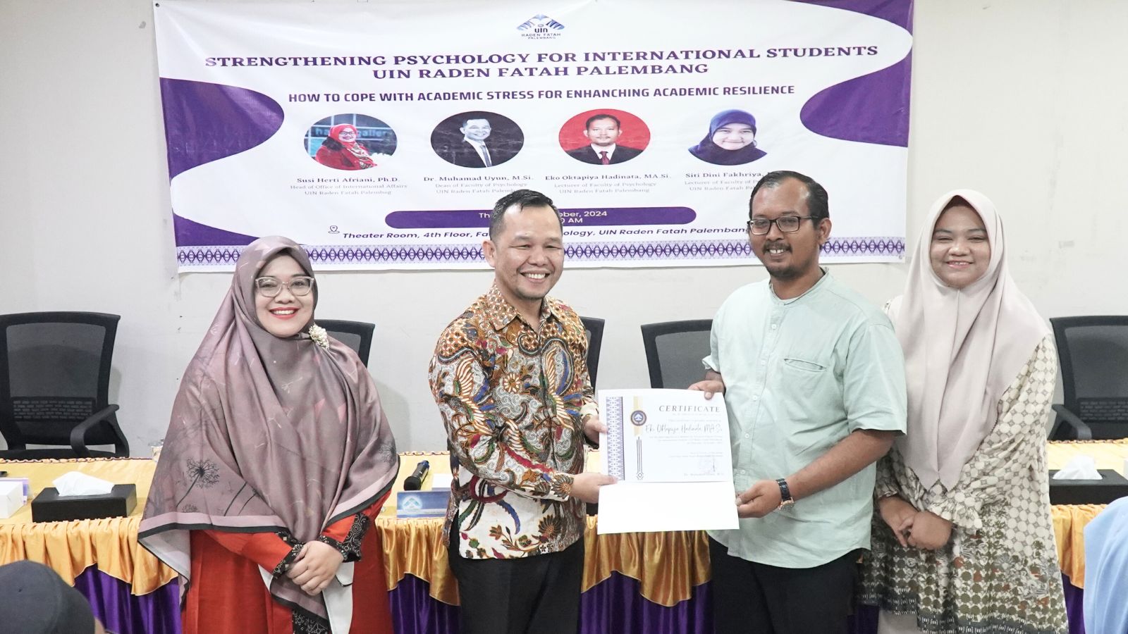 Fakultas Psikologi UIN Raden Fatah Gelar Penguatan Psikologi Mahasiswa Internasional Fakultas Psikologi UIN Raden Fatah Gelar Penguatan Psikologi Mahasiswa Internasional