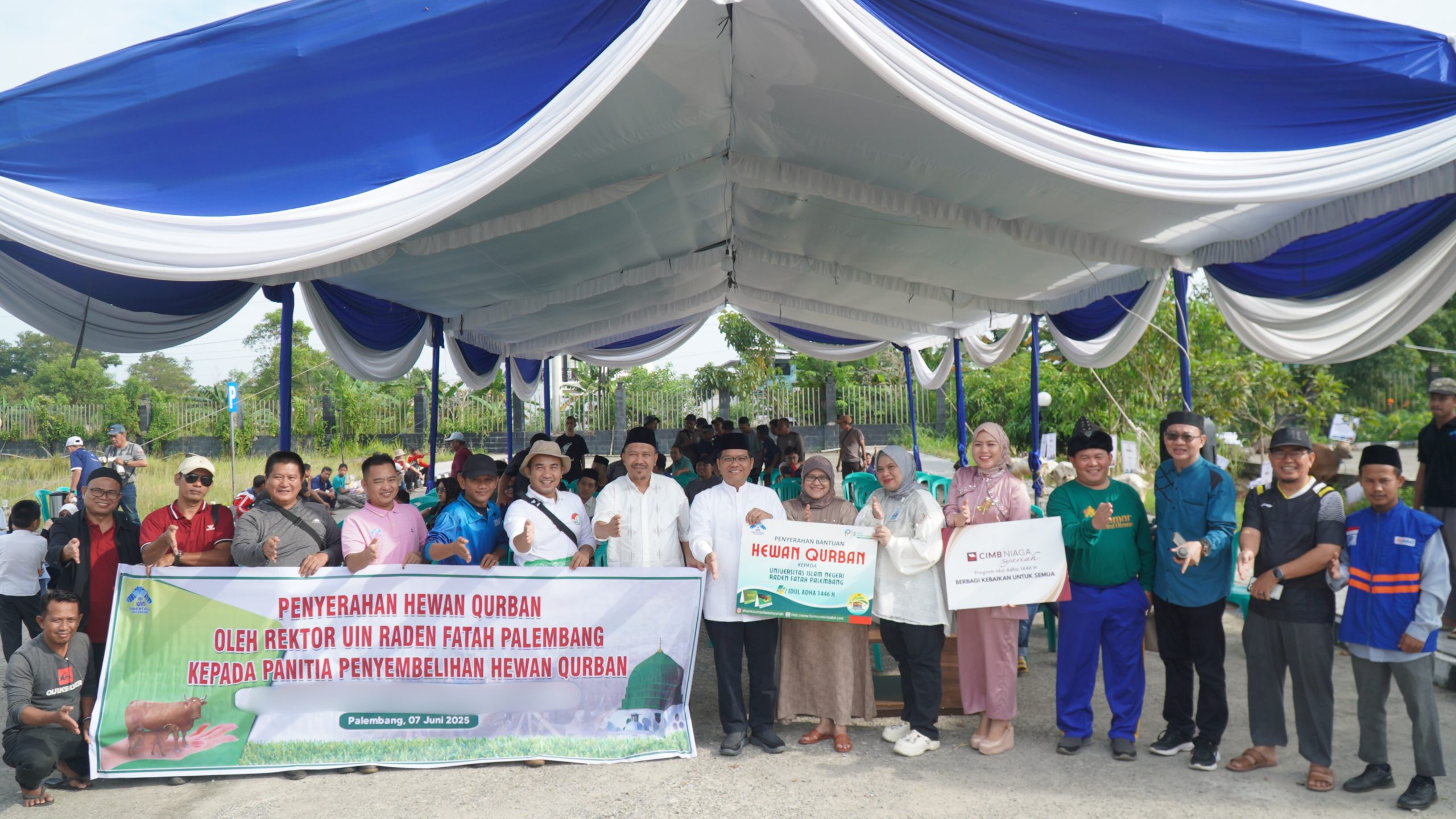 UIN Raden Fatah Palembang kurbankan 11 sapi dan 9 kambing di Idul Adha 1446 H, wujud kepedulian dan ketakwaan civitas academica