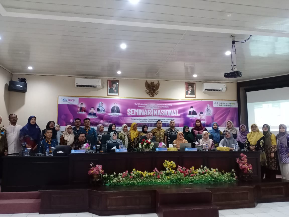 Fakultas Psikologi UIN Raden Fatah Palembang sukses selenggarakan Seminar IIUCP ke-12, mempertemukan 123 peserta dari 21 perguruan tinggi Islam di Indonesia.